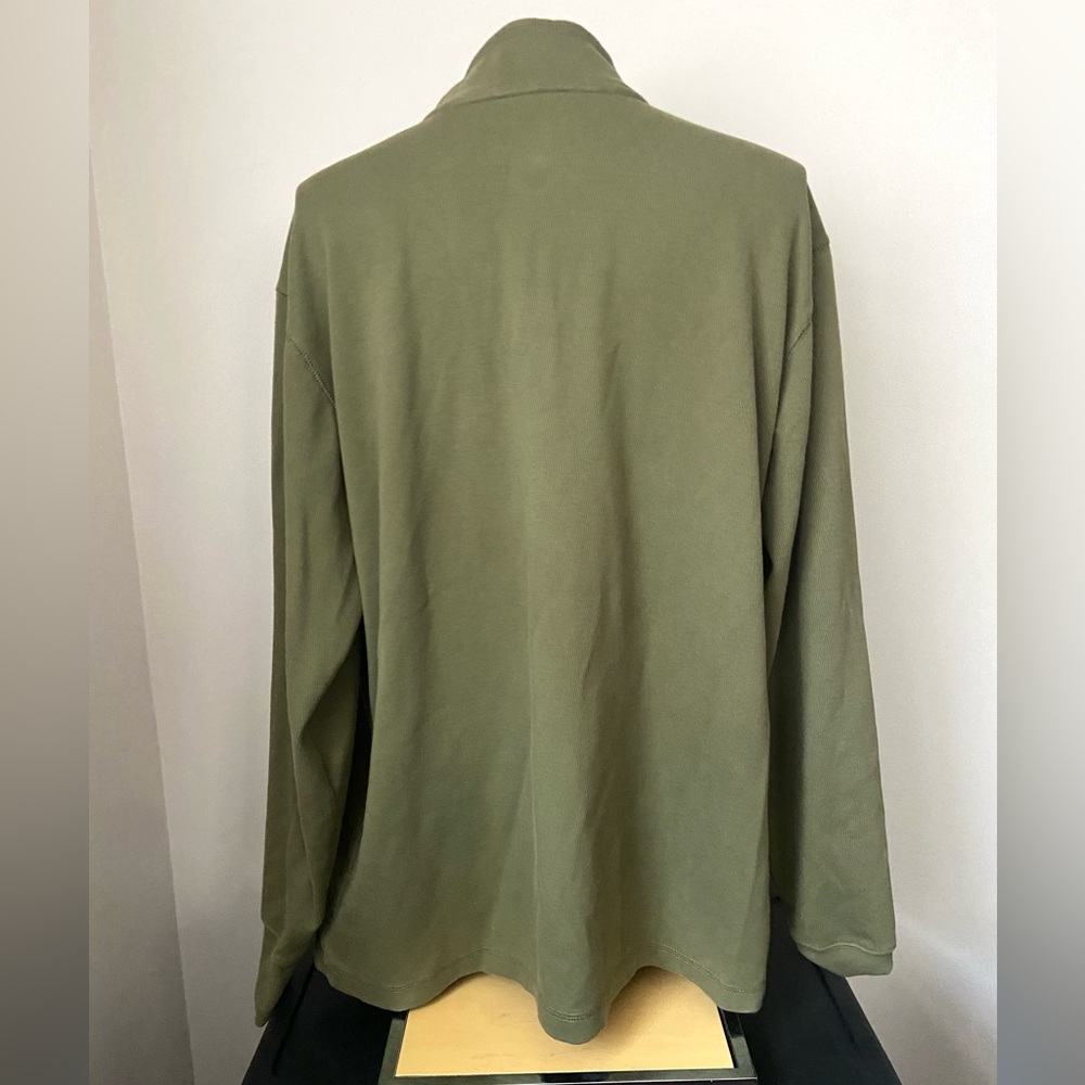 Carhartt Mens Sage Green Quarter-Zip Sweatshirt Size Large - Picture 3 of 5
